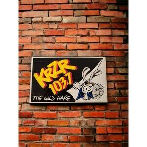 Radio Station Promo Sticker Fresno CA KRZR 103.7 The Wild Hare Sticker 5.5x3